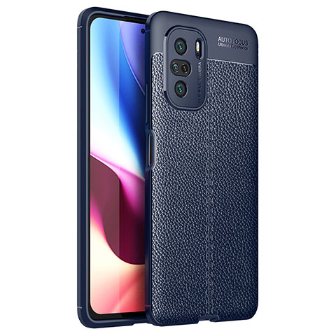 Silikon Hülle Handyhülle Gummi Schutzhülle Flexible Leder Tasche für Xiaomi Redmi K40 Pro+ Plus 5G Blau