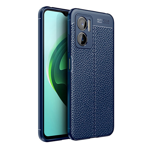 Silikon Hülle Handyhülle Gummi Schutzhülle Flexible Leder Tasche für Xiaomi Redmi Note 11E 5G Blau