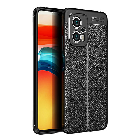 Silikon Hülle Handyhülle Gummi Schutzhülle Flexible Leder Tasche für Xiaomi Redmi Note 11T Pro+ Plus 5G Schwarz