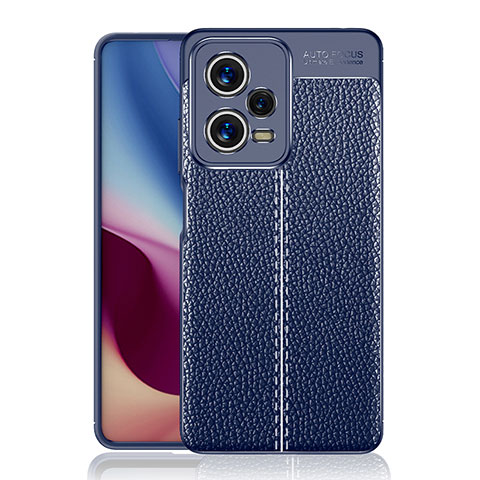 Silikon Hülle Handyhülle Gummi Schutzhülle Flexible Leder Tasche für Xiaomi Redmi Note 12 Pro 5G Blau