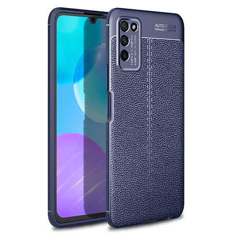 Silikon Hülle Handyhülle Gummi Schutzhülle Flexible Leder Tasche H01 für Huawei Honor 30 Lite 5G Blau