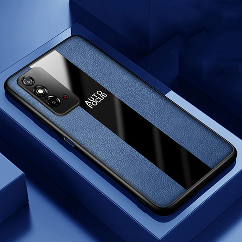 Silikon Hülle Handyhülle Gummi Schutzhülle Flexible Leder Tasche H01 für Huawei Honor X10 Max 5G Blau