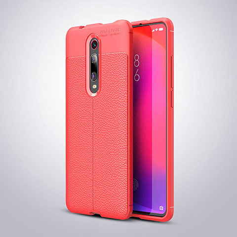 Silikon Hülle Handyhülle Gummi Schutzhülle Flexible Leder Tasche H01 für Xiaomi Redmi K20 Pro Rot