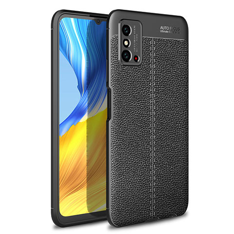 Silikon Hülle Handyhülle Gummi Schutzhülle Flexible Leder Tasche H02 für Huawei Honor X10 Max 5G Schwarz