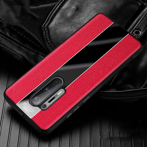 Silikon Hülle Handyhülle Gummi Schutzhülle Flexible Leder Tasche H02 für OnePlus 8 Pro Rot