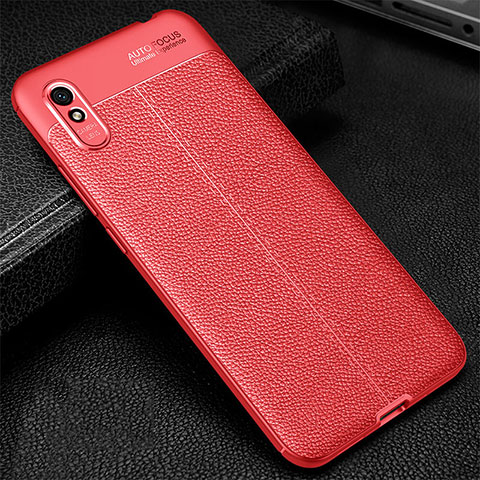 Silikon Hülle Handyhülle Gummi Schutzhülle Flexible Leder Tasche H02 für Xiaomi Redmi 9i Rot