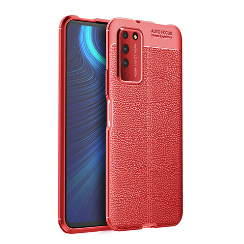 Silikon Hülle Handyhülle Gummi Schutzhülle Flexible Leder Tasche H03 für Huawei Honor X10 5G Rot