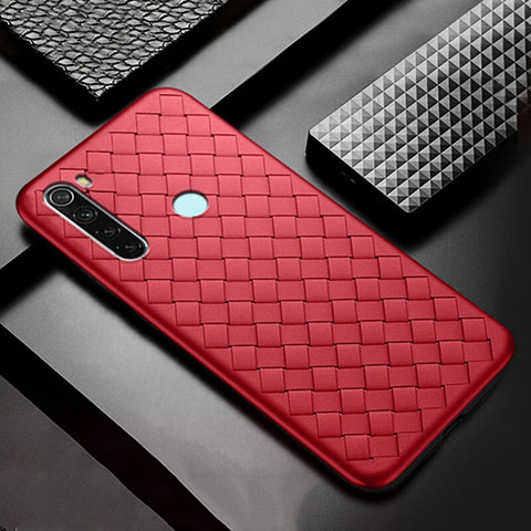 Silikon Hülle Handyhülle Gummi Schutzhülle Flexible Leder Tasche H04 für Xiaomi Redmi Note 8T Rot