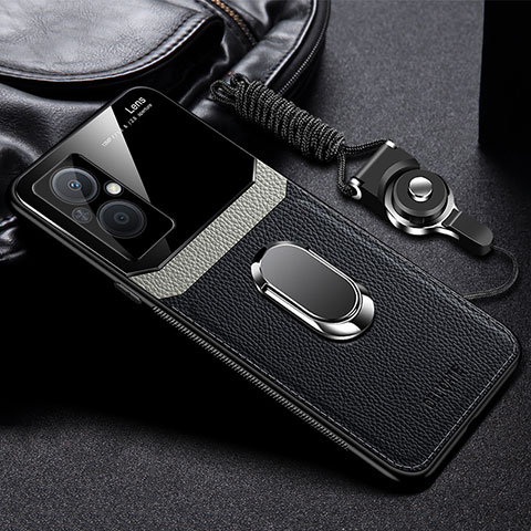 Silikon Hülle Handyhülle Gummi Schutzhülle Flexible Leder Tasche mit Magnetisch FL1 für OnePlus Nord N20 5G Schwarz