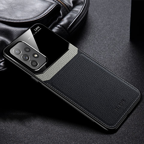 Silikon Hülle Handyhülle Gummi Schutzhülle Flexible Leder Tasche mit Magnetisch FL1 für Samsung Galaxy A23 4G Schwarz