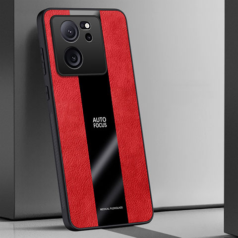 Silikon Hülle Handyhülle Gummi Schutzhülle Flexible Leder Tasche PB1 für Xiaomi Mi 13T Pro 5G Rot