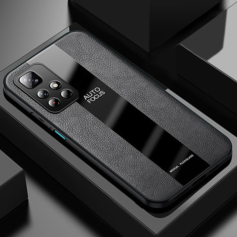 Silikon Hülle Handyhülle Gummi Schutzhülle Flexible Leder Tasche PB1 für Xiaomi Poco M4 Pro 5G Schwarz