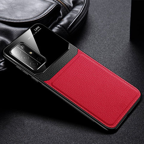 Silikon Hülle Handyhülle Gummi Schutzhülle Flexible Leder Tasche S01 für Huawei Honor 30S Rot