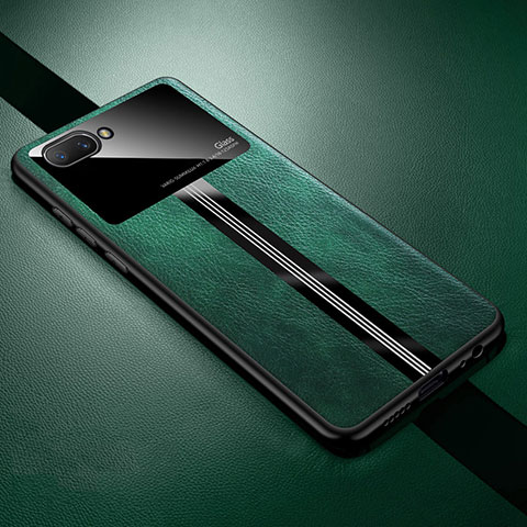 Silikon Hülle Handyhülle Gummi Schutzhülle Flexible Leder Tasche S01 für Oppo AX5 Grün