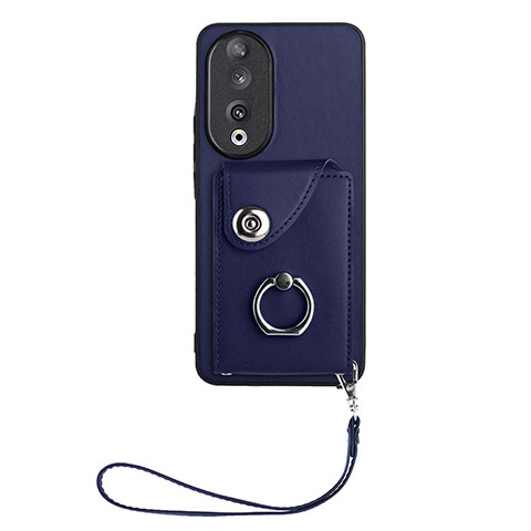 Silikon Hülle Handyhülle Gummi Schutzhülle Flexible Leder Tasche S01D für Huawei Honor 90 5G Blau