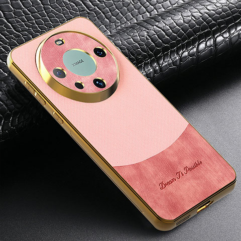 Silikon Hülle Handyhülle Gummi Schutzhülle Flexible Leder Tasche S01D für Huawei Mate 60 Pro+ Plus Rosegold