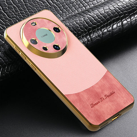 Silikon Hülle Handyhülle Gummi Schutzhülle Flexible Leder Tasche S01D für Huawei Mate 60 Pro Rosegold