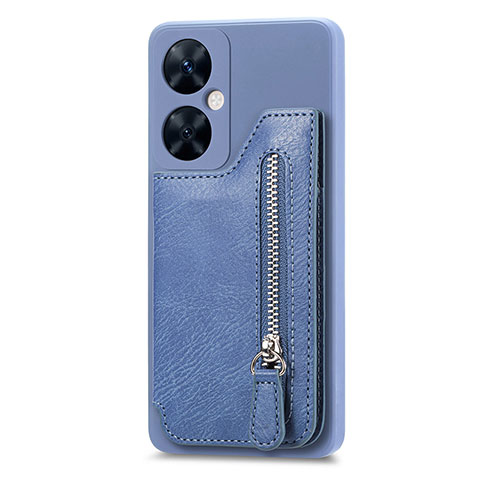 Silikon Hülle Handyhülle Gummi Schutzhülle Flexible Leder Tasche S01D für Huawei Nova 11i Blau