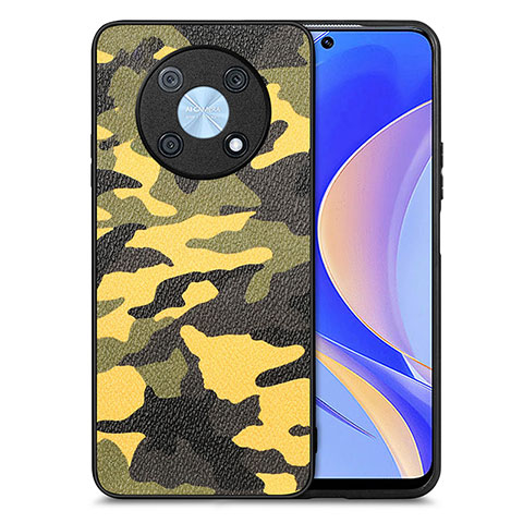 Silikon Hülle Handyhülle Gummi Schutzhülle Flexible Leder Tasche S01D für Huawei Nova Y90 Gelb