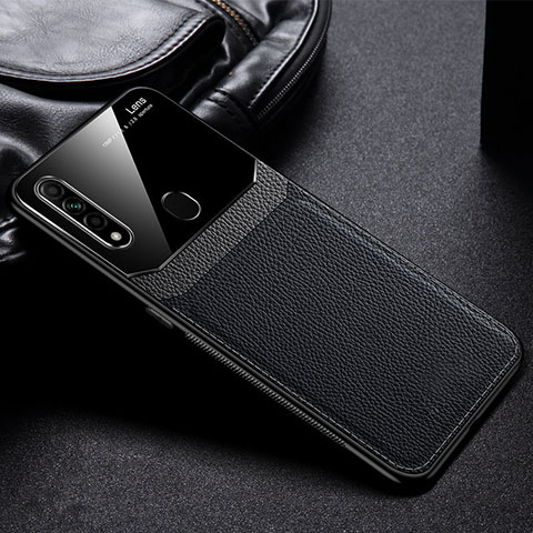 Silikon Hülle Handyhülle Gummi Schutzhülle Flexible Leder Tasche S03 für Oppo A31 Schwarz