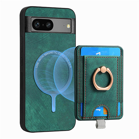 Silikon Hülle Handyhülle Gummi Schutzhülle Flexible Leder Tasche SD1 für Google Pixel 7 5G Grün