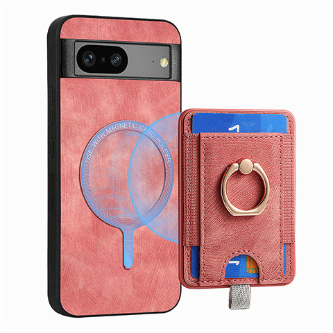 Silikon Hülle Handyhülle Gummi Schutzhülle Flexible Leder Tasche SD1 für Google Pixel 7 5G Rosa