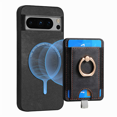 Silikon Hülle Handyhülle Gummi Schutzhülle Flexible Leder Tasche SD1 für Google Pixel 8 Pro 5G Schwarz