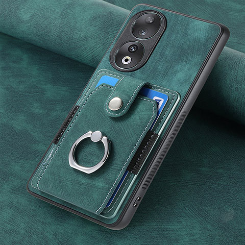 Silikon Hülle Handyhülle Gummi Schutzhülle Flexible Leder Tasche SD1 für Huawei Honor 90 5G Grün