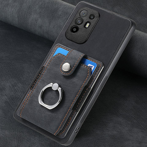 Silikon Hülle Handyhülle Gummi Schutzhülle Flexible Leder Tasche SD1 für Oppo A94 5G Schwarz