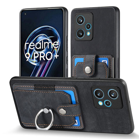 Silikon Hülle Handyhülle Gummi Schutzhülle Flexible Leder Tasche SD1 für Realme 9 Pro+ Plus 5G Schwarz