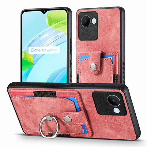 Silikon Hülle Handyhülle Gummi Schutzhülle Flexible Leder Tasche SD1 für Realme Narzo 50i Prime Rosa