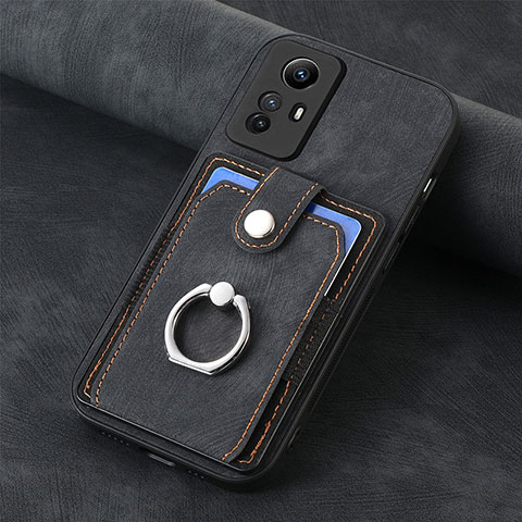 Silikon Hülle Handyhülle Gummi Schutzhülle Flexible Leder Tasche SD1 für Xiaomi Redmi Note 12S Schwarz