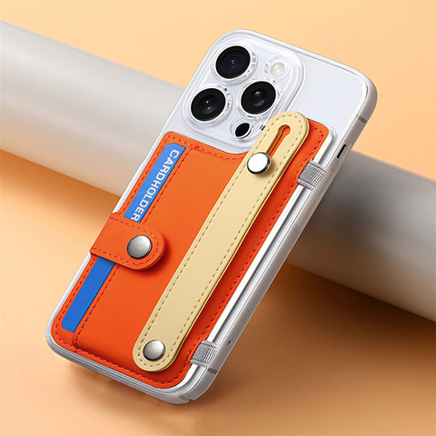 Silikon Hülle Handyhülle Gummi Schutzhülle Flexible Leder Tasche SD19 für Apple iPhone 16 Pro Orange