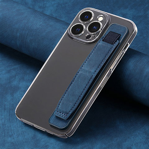 Silikon Hülle Handyhülle Gummi Schutzhülle Flexible Leder Tasche SD2 für Apple iPhone 15 Pro Blau