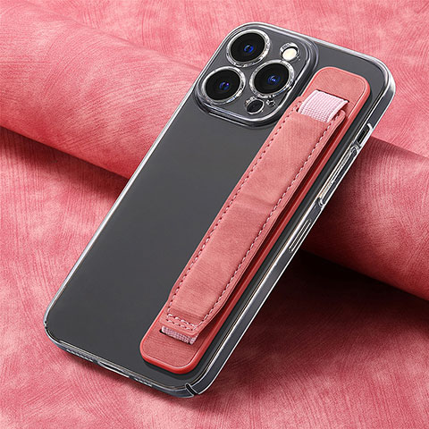 Silikon Hülle Handyhülle Gummi Schutzhülle Flexible Leder Tasche SD2 für Apple iPhone 16 Pro Rosa