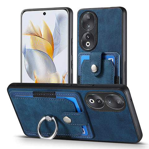 Silikon Hülle Handyhülle Gummi Schutzhülle Flexible Leder Tasche SD2 für Huawei Honor 90 5G Blau