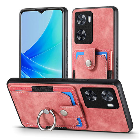 Silikon Hülle Handyhülle Gummi Schutzhülle Flexible Leder Tasche SD2 für Oppo A77 4G Rosa