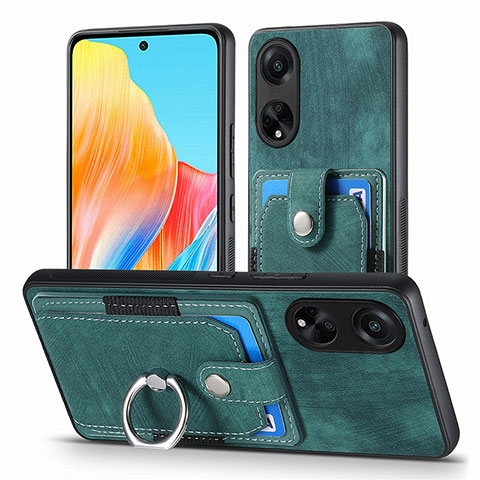 Silikon Hülle Handyhülle Gummi Schutzhülle Flexible Leder Tasche SD2 für Oppo A98 5G Grün