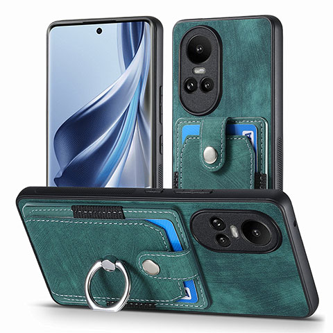 Silikon Hülle Handyhülle Gummi Schutzhülle Flexible Leder Tasche SD2 für Oppo Reno10 Pro 5G Grün