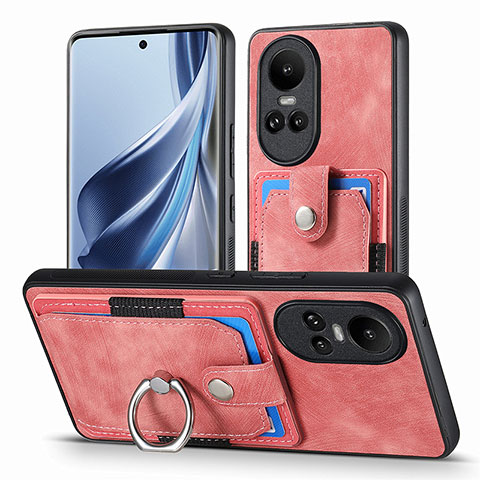 Silikon Hülle Handyhülle Gummi Schutzhülle Flexible Leder Tasche SD2 für Oppo Reno10 Pro 5G Rosa