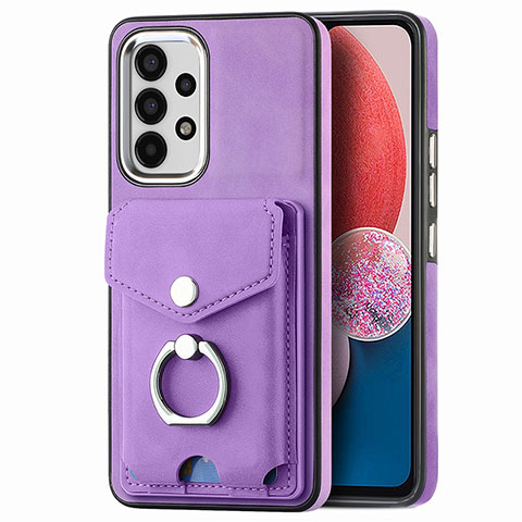 Silikon Hülle Handyhülle Gummi Schutzhülle Flexible Leder Tasche SD3 für Samsung Galaxy A13 4G Violett