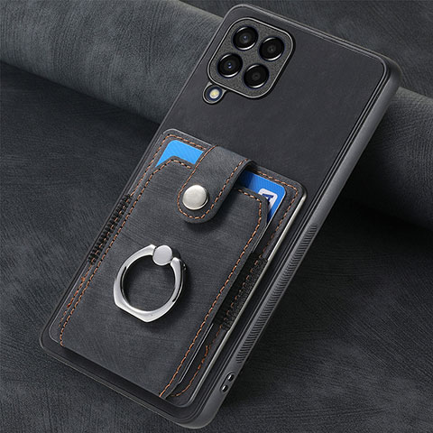 Silikon Hülle Handyhülle Gummi Schutzhülle Flexible Leder Tasche SD3 für Samsung Galaxy M33 5G Schwarz
