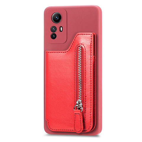 Silikon Hülle Handyhülle Gummi Schutzhülle Flexible Leder Tasche SD3 für Xiaomi Redmi Note 12S Rot