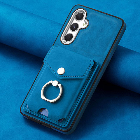 Silikon Hülle Handyhülle Gummi Schutzhülle Flexible Leder Tasche SD4 für Samsung Galaxy A13 5G Blau