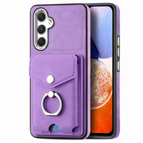 Silikon Hülle Handyhülle Gummi Schutzhülle Flexible Leder Tasche SD4 für Samsung Galaxy Jump3 5G Violett