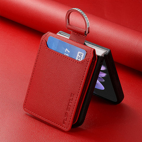 Silikon Hülle Handyhülle Gummi Schutzhülle Flexible Leder Tasche SD5 für Motorola Moto Razr 40 Ultra 5G Rot