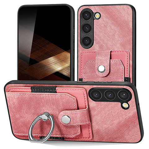 Silikon Hülle Handyhülle Gummi Schutzhülle Flexible Leder Tasche SD5 für Samsung Galaxy S24 5G Rosa