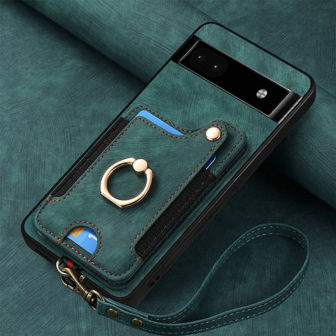 Silikon Hülle Handyhülle Gummi Schutzhülle Flexible Leder Tasche SD6 für Google Pixel 8 Pro 5G Grün