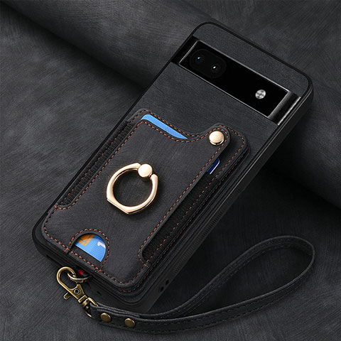 Silikon Hülle Handyhülle Gummi Schutzhülle Flexible Leder Tasche SD6 für Google Pixel 8 Pro 5G Schwarz