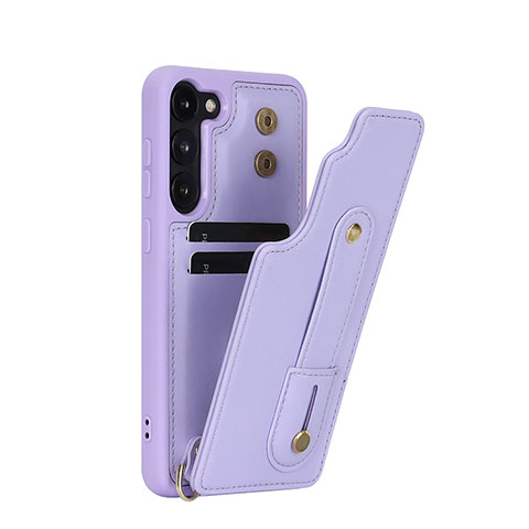 Silikon Hülle Handyhülle Gummi Schutzhülle Flexible Leder Tasche SY1 für Samsung Galaxy S24 Plus 5G Violett